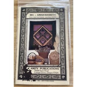 Amish‎ Baskets Pieced Blocks Sewing Pattern by Amity Publications
